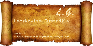 Laczkovits Gusztáv névjegykártya