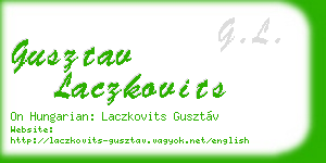 gusztav laczkovits business card